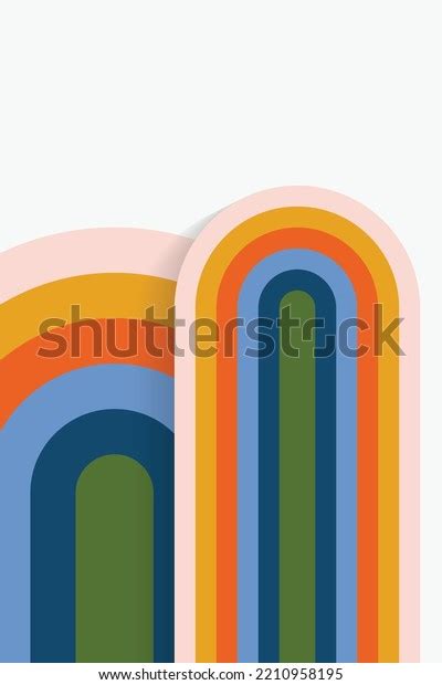 Mid Century Downloadable Rainbow Art Rainbow Stock Vector (Royalty Free) 2210958195 | Shutterstock