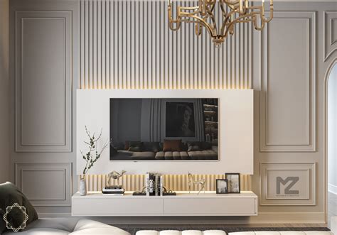 Neo Classic Livingroom on Behance in 2021 | Tv room design, Elegant living room design, Modern ...