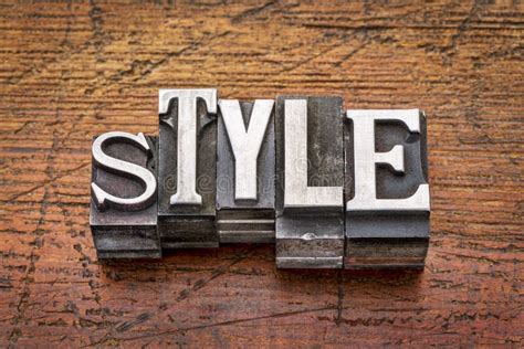 Style word in metal type stock photo. Image of text, isolated - 23123348