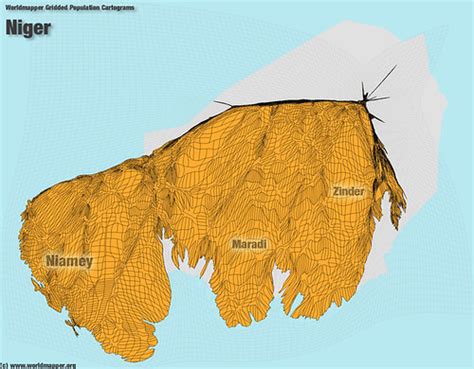 Niger Population Cartogram | A map from the Worldmapper Worl… | Flickr