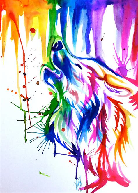 Rainbow Wolf Tattoo Sleeve by Lucky978 on DeviantArt