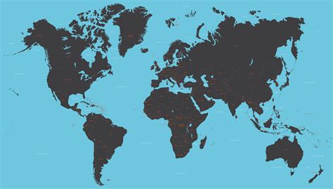 Vector World Map With All Countries 2016 - Maproom