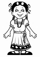 Traditional Mexican Clothing Coloring Pages sketch template