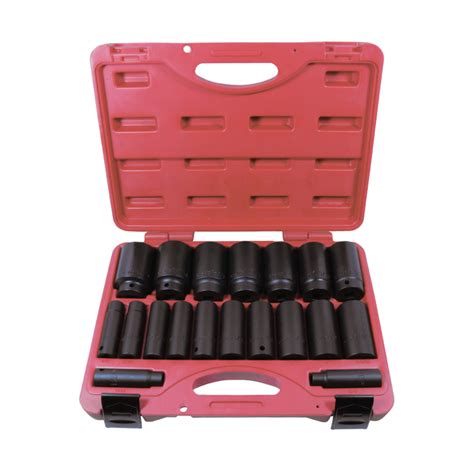 19PC 1/2 inch Drive Impact Socket Set, Metric, SAE - Tien-I