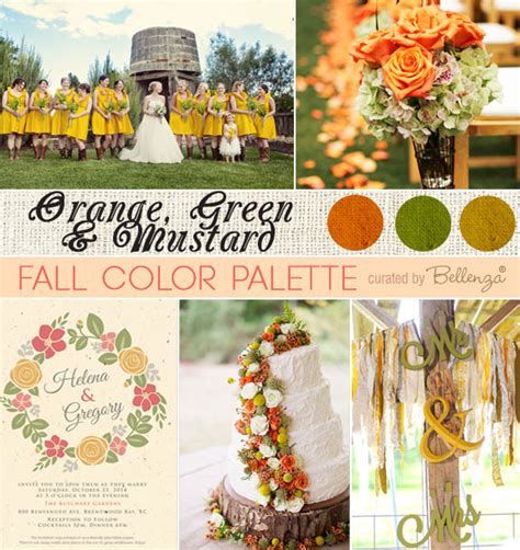 Fall Wedding Palette: Orange + Moss Green + Mustard - Creative and Fun Wedding Ideas Made Simple