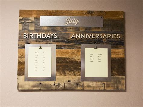 Make a Reclaimed Wood Office Birthday Board | Woodland Articles