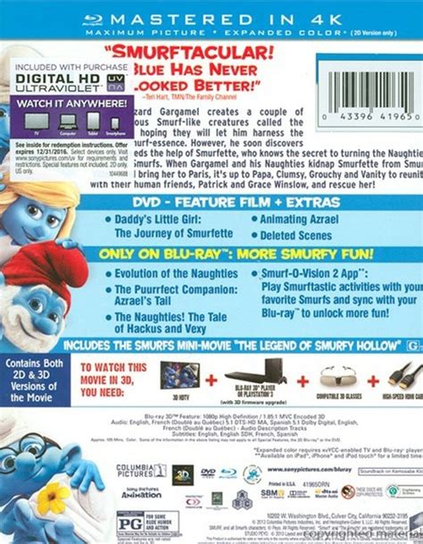 Smurfs 2 3D, The (Blu-ray 3D + Blu-ray + DVD + UltraViolet) (Blu-ray ...