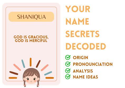 Shaniqua - Christianity Girl Name Meaning and Pronunciation