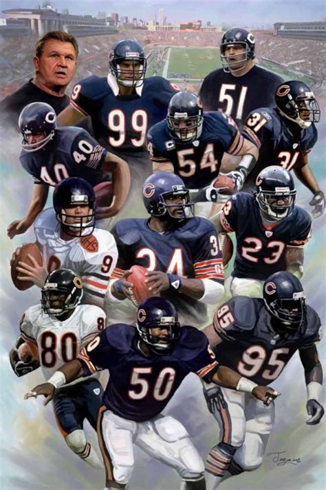 Chicago Bears: giclee print on canvas N-602 | eBay Chicago Sports Teams, Chicago Bears Football ...