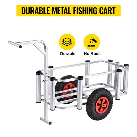 VEVOR Beach Fishing Cart Fish & Marine Carts w/ Balloon Tires for Sand 265lbs | VEVOR US