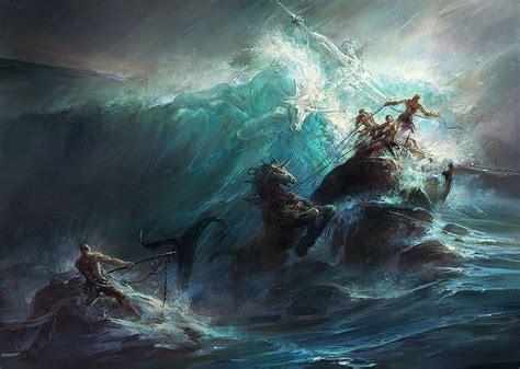 Poseidon (Neptune) - Greek God of the Sea. | Greek Mythology Pantheon | Conceptual artwork ...