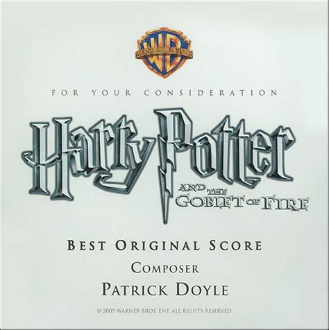 Harry Potter And The Goblet Of Fire- Soundtrack details ...