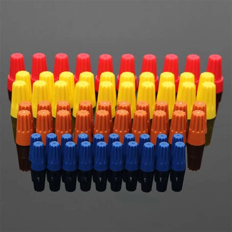 70Pcs/set 4 Colors Electrical Wire Twist Connectors Assorted Wire Twist ...