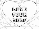 Love Yourself coloring Sheet By EmbarkEDU  TPT sketch template
