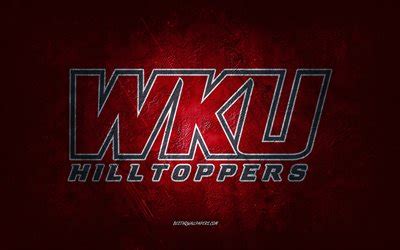 Download wallpapers Western Kentucky Hilltoppers, American football team, red background ...