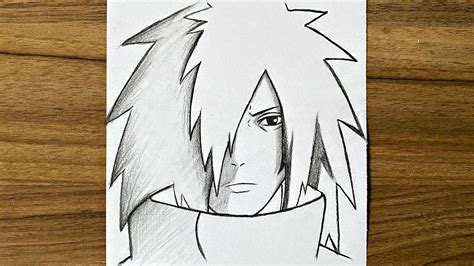 Easy anime drawing || How to draw Madara Uchiha step by step || Anime ...