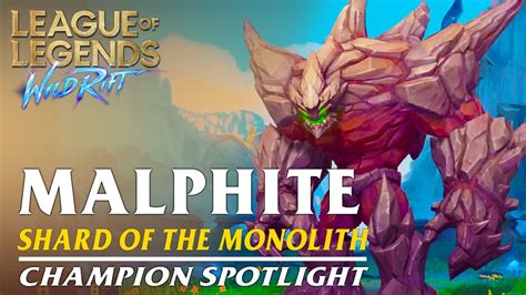 Malphite: Champion Spotlight | Ability Preview - WILD RIFT - YouTube