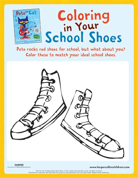 Pete the Cat Rocking In My School Shoes: Coloring