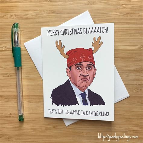 Funny Prison Mike Christmas Card the Office Christmas Funny - Etsy