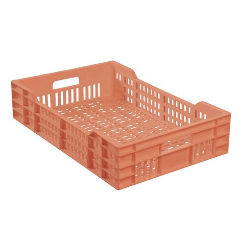 Perforated crate 600 x 400 cm - 25 L - terracotta