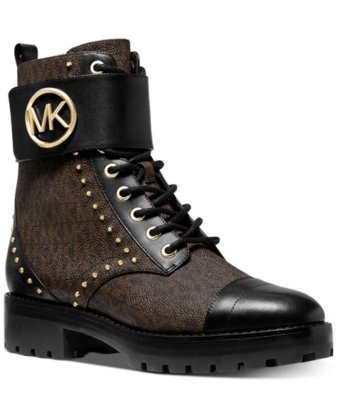 Michael Michael Kors Tatum Combat Boots - Brown/ Black | Boot shoes ...