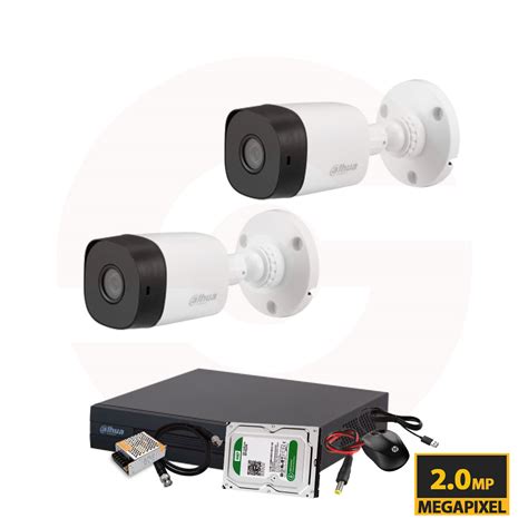 Dahua 2MP HDVCI 2 Cameras Night Vision Complete System - 1080P - Smart Links