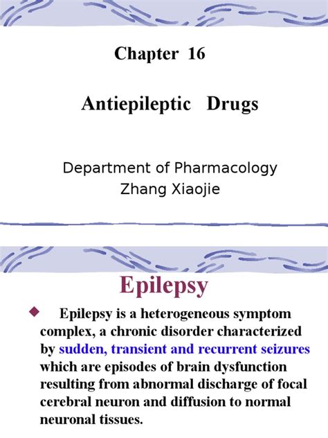 Antiepileptic Drugs | Epilepsy | Disorders Causing Seizures