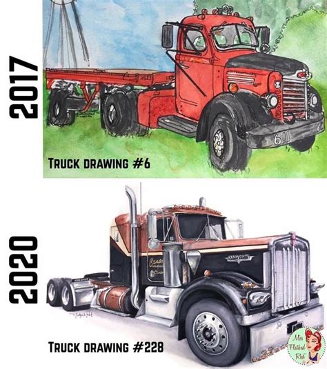 Truck Art, Kenworth, Trucks, Drawings, Vehicles, Truck, Sketches, Car, Drawing