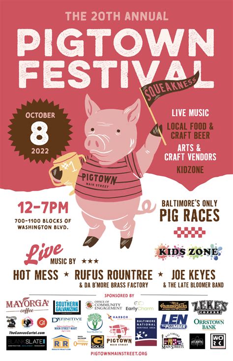 20th Annual Pigtown Festival — Pigtown Main Street