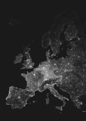 'Roads of Europe Map' Poster by GraphicalMaps | Displate | Map poster, Europe map, Beautiful roads