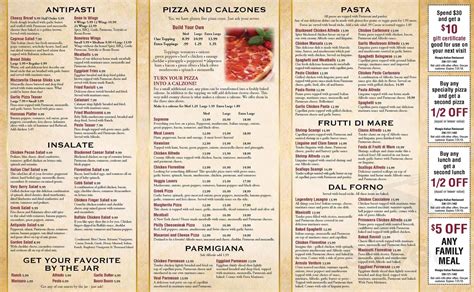 Mangia Italian Restaurant menu in Madison, Alabama, USA