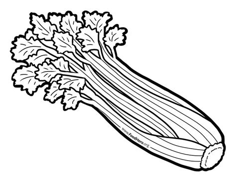 Celery | Frutas para colorear, Materiales de arte de almacenamiento, Feliz dia del libro