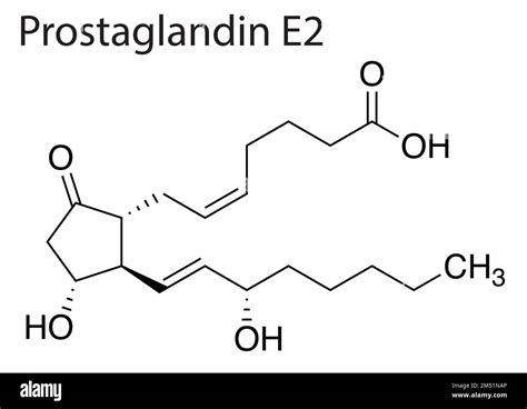 A Chemical formula structure of prostaglandin E2 on white background Stock Vector Image & Art ...