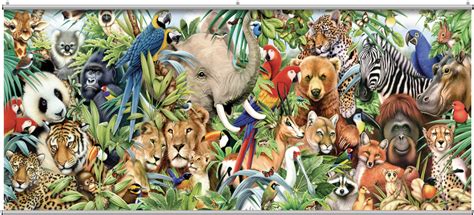 JUNGLE ANIMALS Wall Mural