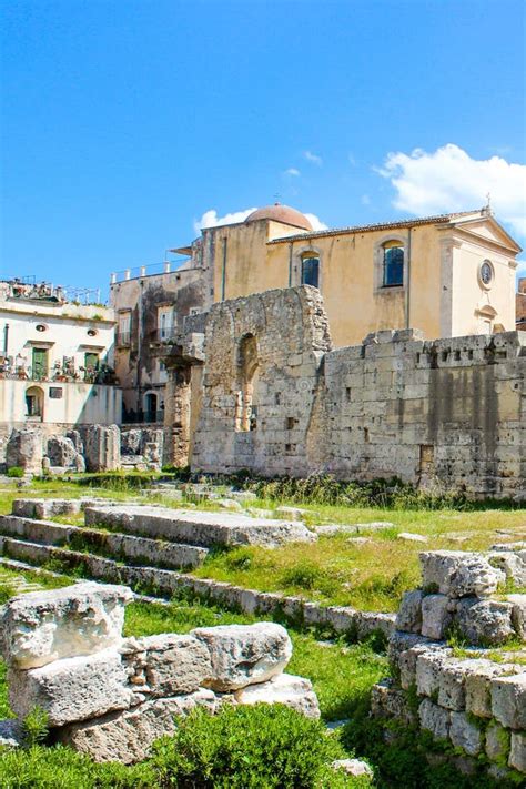 Significant Ancient Greek Ruins of the Temple of Apollo in Ortigia ...