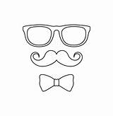 Mustache Moustache Template Printable Sketch Coloring Page sketch template