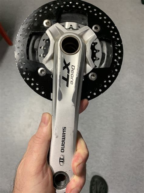 Shimano XT Crankset 170mm Hollowtech 2 with rings bash For Sale