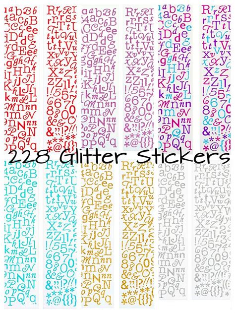 Glitter Alphabet Stickers and Number Stickers Letter Stickers | Etsy