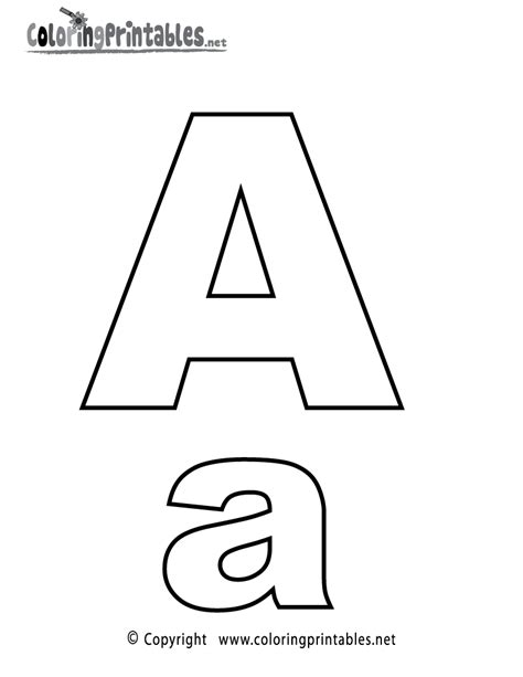 Alphabet Letter A Coloring Page - A Free English Coloring Printable