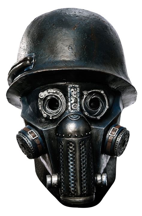 STEAMPUNK BLACK GAS MASK GOGGLES GOTH LATEX MASK