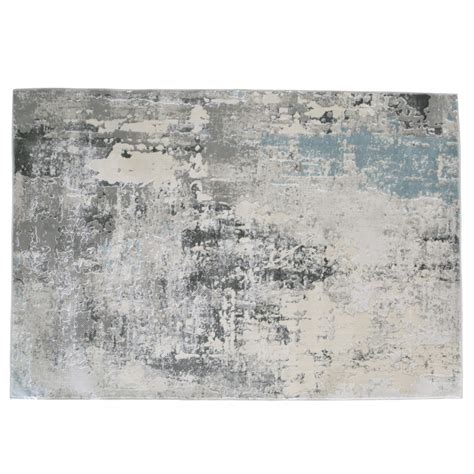 1.2m x 1.7m Blue Art Deco Style Rug | Blue Art Deco Style Rug