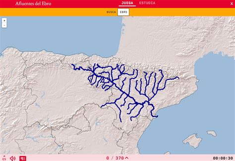 Interactive map. Where is it? Rivers tributaires of the Ebro - Interactive Maps