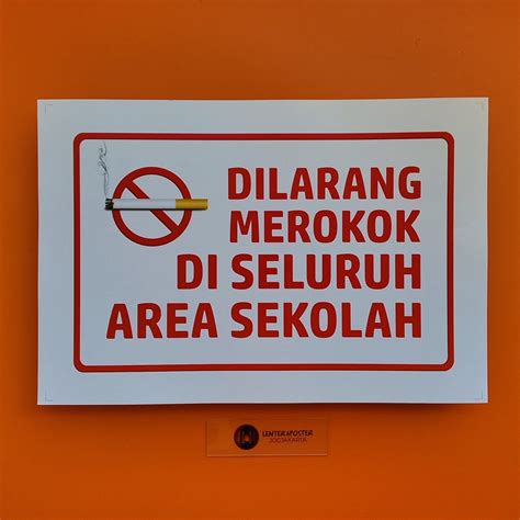 Poster Dilarang merokok di Lingkungan sekolah, Poster Larangan, Poster untuk sekolah, Poster ...