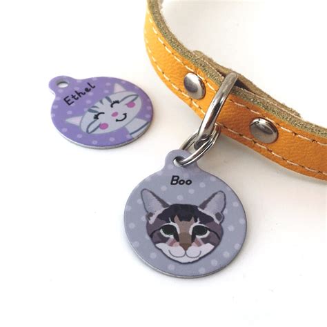 Cat Tag Personalised Cat ID Tag Cat Id Tag Cat Name Tag | Etsy