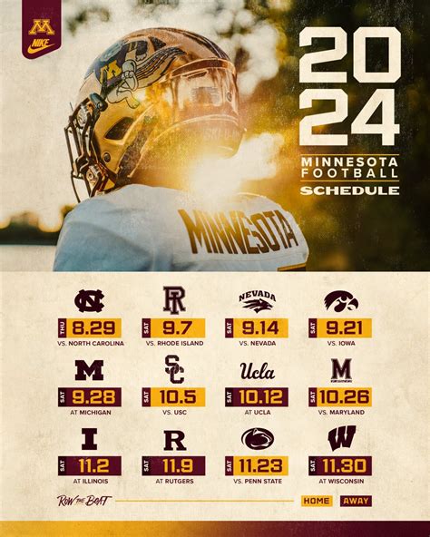 Mn Gophers Football Schedule 2024 - Masha Shelagh