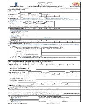 Aadhaar Update Form Pdf - Fill Online, Printable, Fillable, Blank | pdfFiller