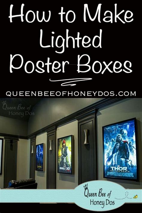 DIY Lighted Movie Poster Box | Home cinema room, Movie room decor, Theater room design