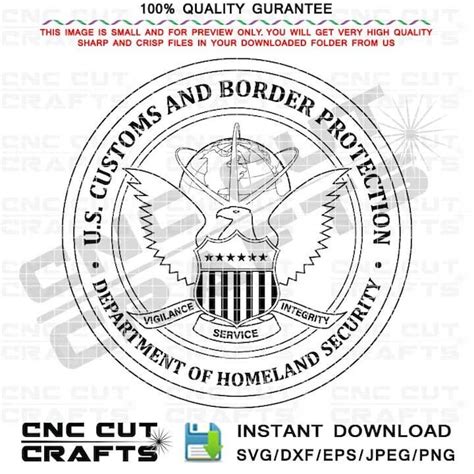 Us Customs Logo Svg - Etsy Israel