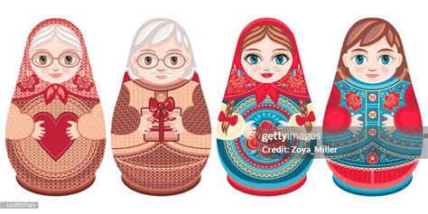 Russian Nesting Dolls Matryoshka Babushka Dollmatryoshkas Family ...