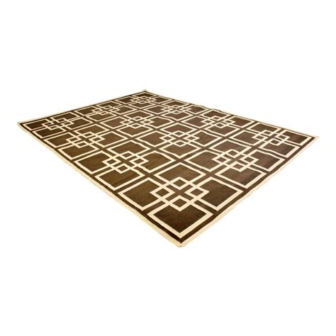 Contemporary Large Rectangular Geometric Area Rug | Chairish